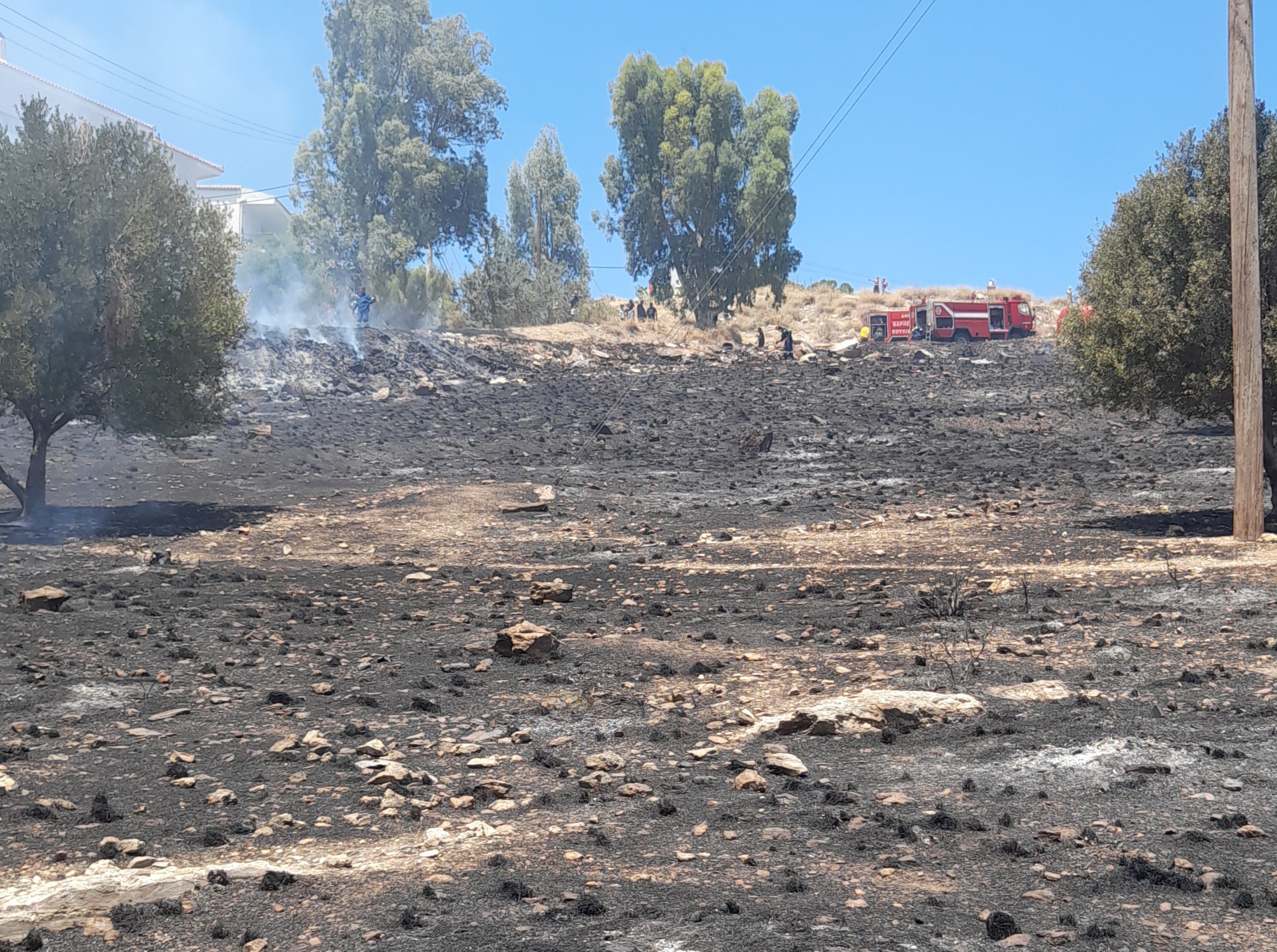 Φωτογραφικό υλικο απο την πυρκαγιά στην βούλα Αττικής