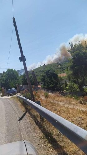 Πυρκαγιά ΤΩΡΑ σε δασική έκταση στον Βαρνάβα Αττικής (Φώτο)