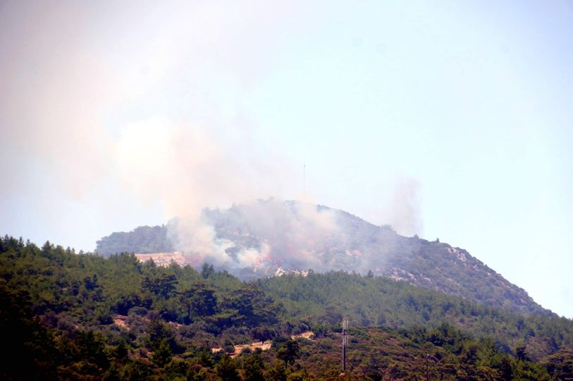 Πυρκαγιά ΤΩΡΑ σε δασική έκταση στην περιοχή Βουρλιώτες Σάμου (Φώτο)