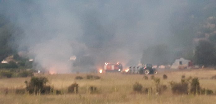 Πυρκαγιά σε χορτολιβαδική έκταση στη Λιθιά Καστοριάς