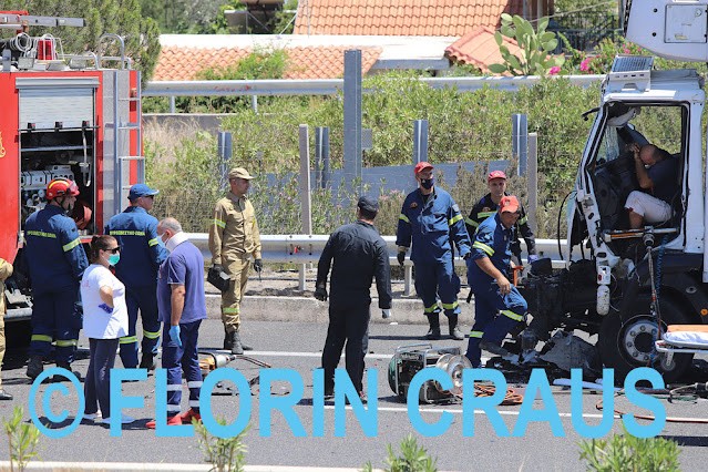 Τροχαίο ατύχημα με 2 νταλίκες στην εθνική οδό Αθηνών - Κορίνθου