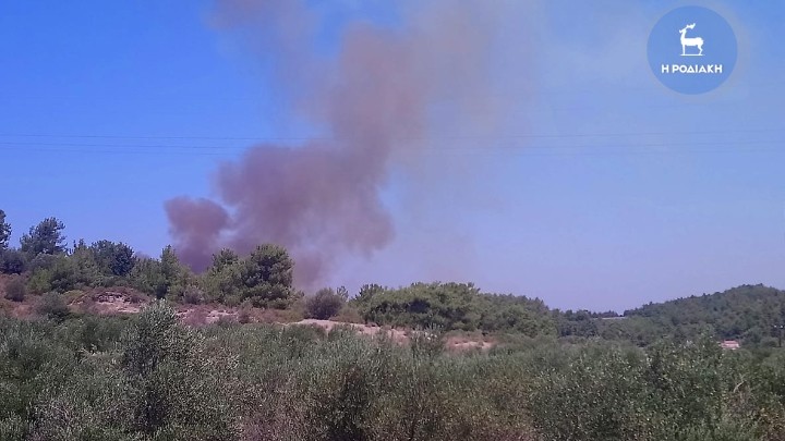 Πυρκαγιά ΤΩΡΑ σε δασική έκταση στην Ρόδο (Φώτο)