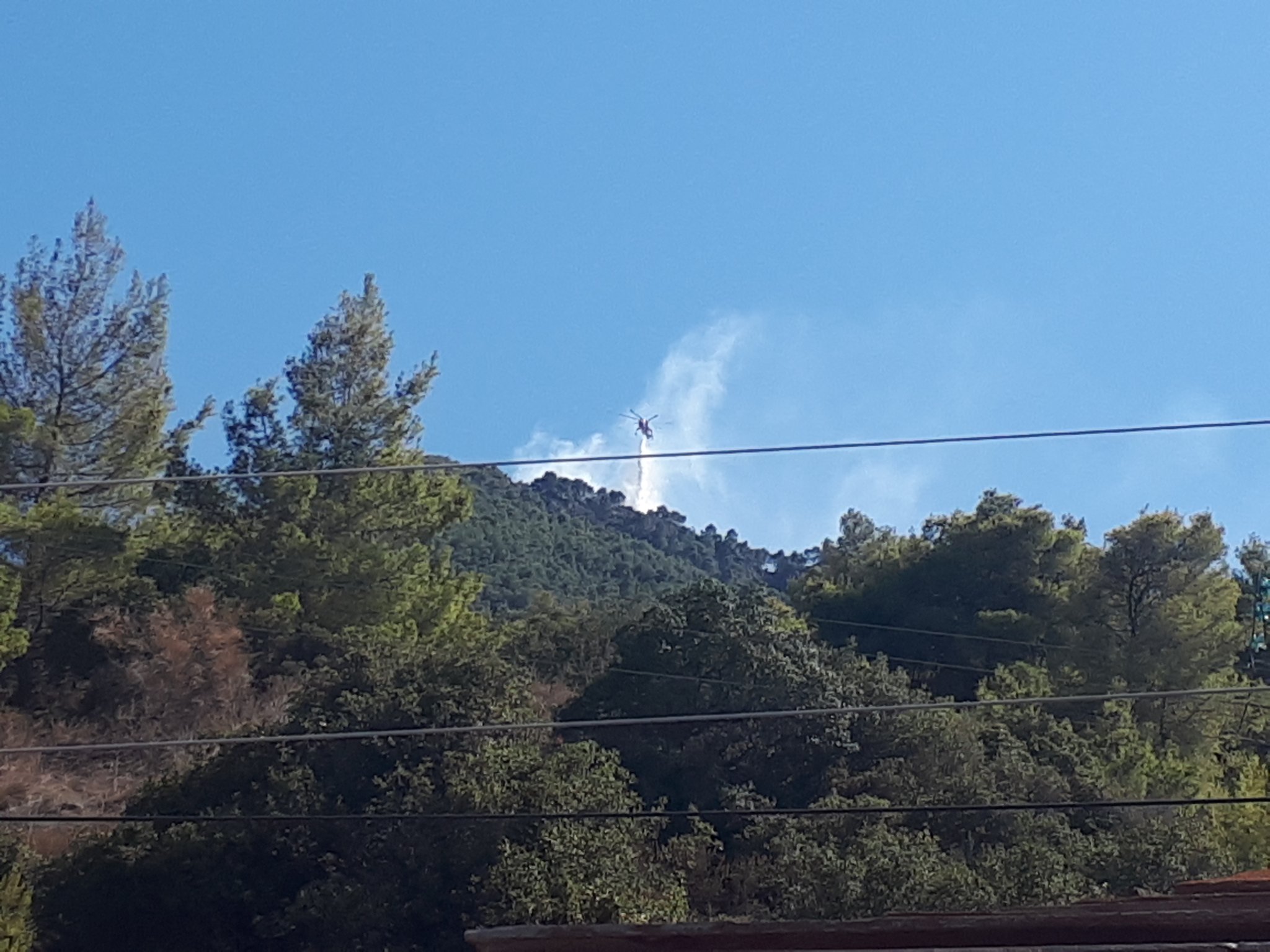 Πυρκαγιά σε δασική έκταση στα Μέθανα Τροιζηνίας (Φώτο)