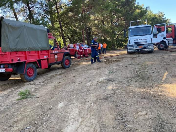 Φωτογραφικό υλικό από την πυρκαγιά στην Κομοτηνή