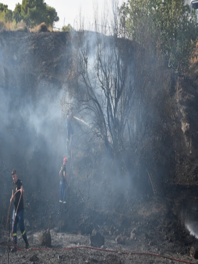 Νέα πυρκαγιά εκδηλώθηκε στην Περιφερειακή Λεωφόρο Αιγάλεω (Φωτό)