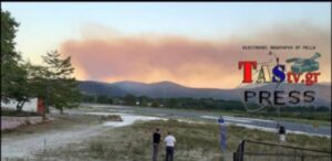 Δασική πυρκαγιά σε εξέλιξη στην Έδεσσα (Βίντεο)