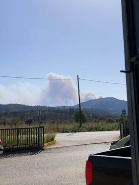 Μεγάλη πυρκαγιά ΤΩΡΑ σε δασική έκταση στην περιοχή Αβραμιάνικα Ανατολικής Μάνης (Φωτο)