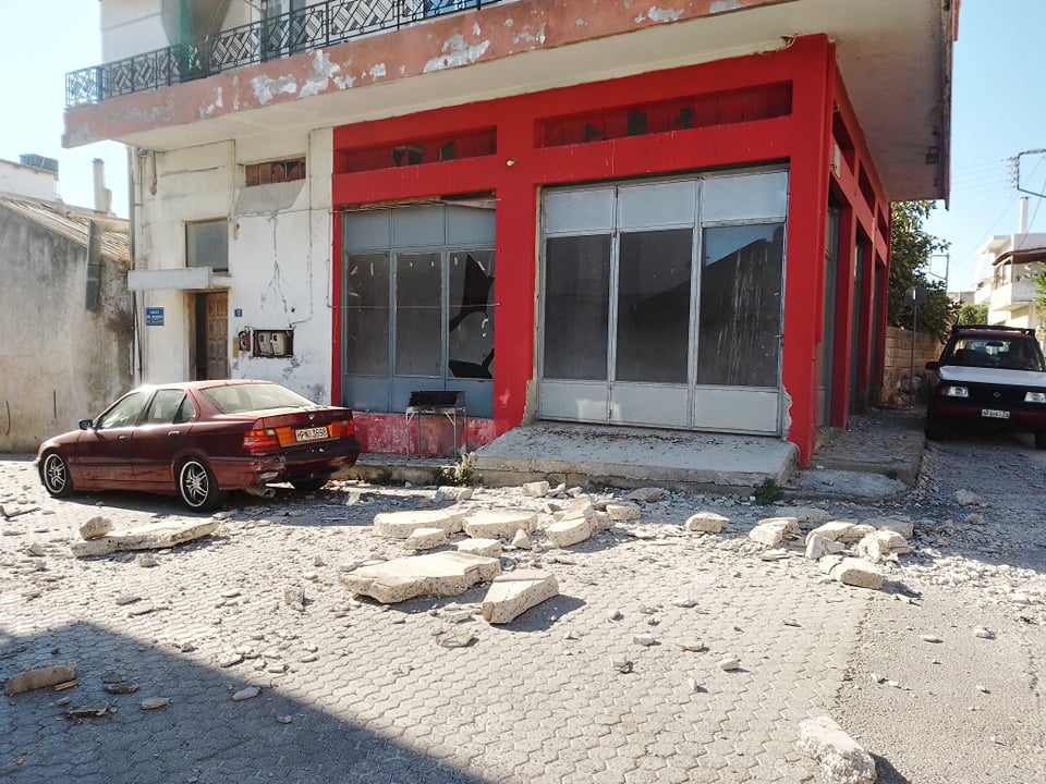 Σεισμός στην Κρήτη: Ζημιές στο Αρκαλοχώρι (Φωτο)
