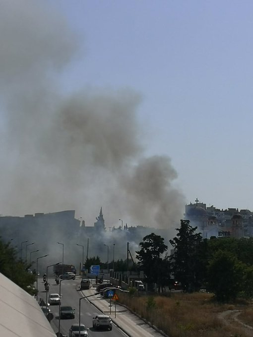 Πυρκαγιά εν υπαίθρω στην ανατολική Θεσσαλονίκη