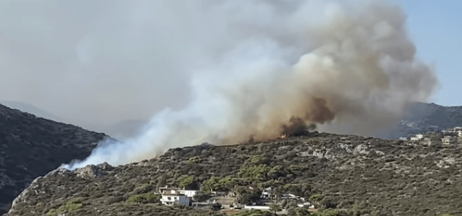 Κερατέα:Οριοθετήθηκε η πυρκαγιά - Προσαγωγή υπόπτου