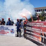 Πυροσβέστες από τη Μεσσηνία σε διαμαρτυρία στα Γιάννενα