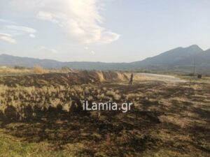 Λαμια-Πυρκαγιά σε χαμηλή βλάστηση στην ανθήλη(φωτό)