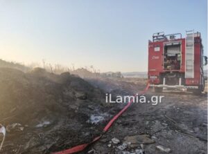 Λαμια-Πυρκαγιά σε χαμηλή βλάστηση στην ανθήλη(φωτό)