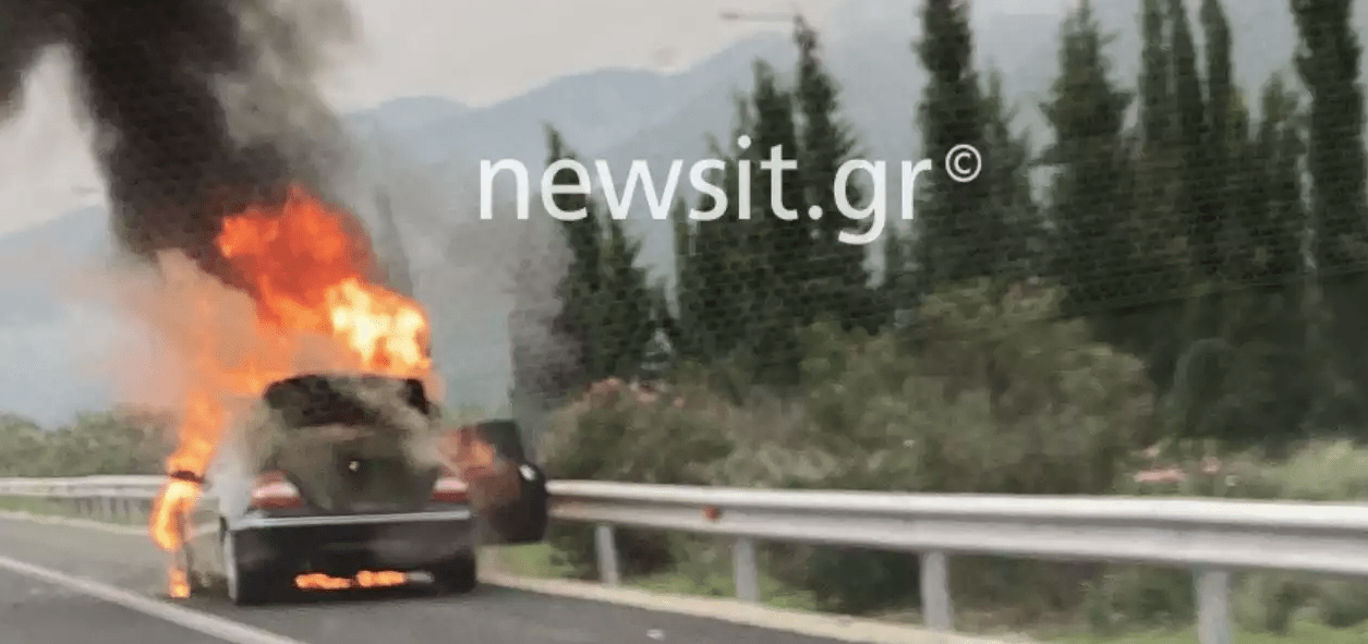 Πυρκαγιά σε Ι.Χ όχημα στην εθνική οδό Αθηνών – Λαμίας