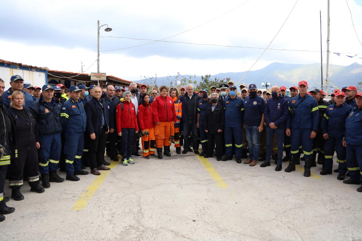 Άσκηση πεδίου για την αντιμετώπιση των επιπτώσεων από πλημμυρικά φαινόμενα «ΚΙΒΩΤΟΣ 2021»