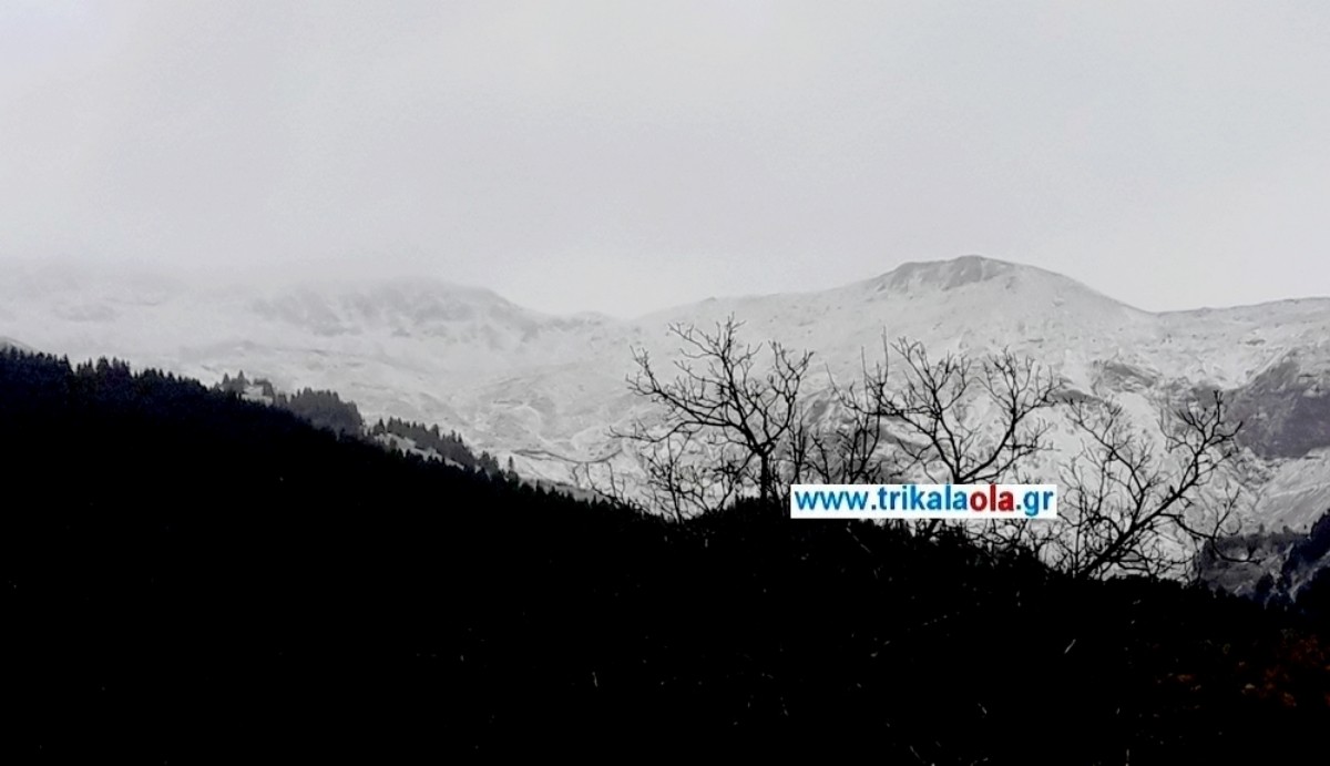 Τα πρώτα χιόνια σε Τρίκαλα και Καρδίτσα (Βίντεο)