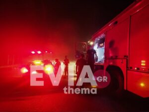 Εύβοια-Πυρκαγιά σε αποθήκη στο Γυμνό – Ισχυρές δυνάμεις της ΠΥ έσβησαν την πυρκαγιά