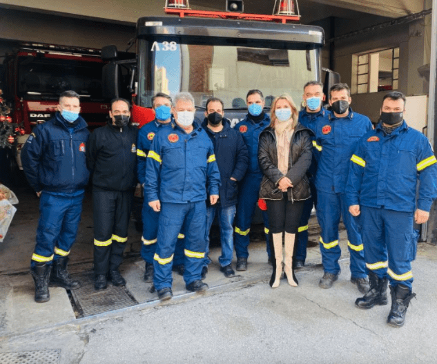 Ζ. Μακρή : Επίσκεψη στην Πυροσβεστική Υπηρεσία Βόλου