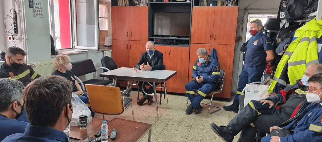 Επίσκεψη Αθανάσιου Λιούπη στην Πυροσβεστική Υπηρεσία Βόλου