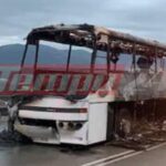 Αχαΐα: Σχολικό λεωφορείο άρπαξε φωτιά λίγο πριν παραλάβει μαθητές