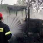Πυρκαγιά σε τρακτέρ στο Σκούταρι Σερρών
