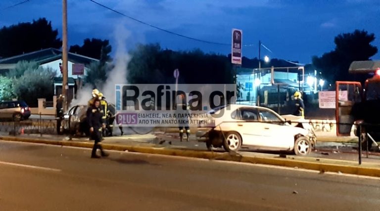 Πυρκαγιά σε ΙΧΕ όχημα συνεπεία τροχαίου ατυχήματος στο Πικέρμι Αττικής