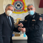 Ο Β.Υψηλάντης με τον Αρχηγό του Πυροσβεστικού Σώματος για θέματα των εποχικών πυροσβεστών