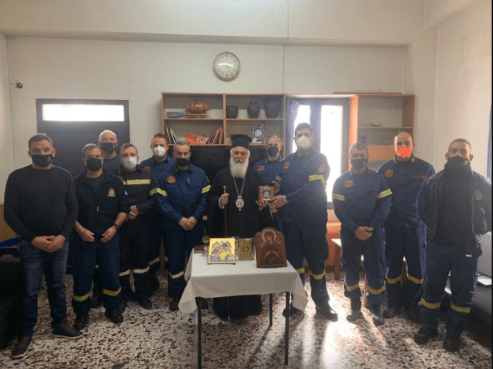 Επίσκεψη του Μητροπολίτη Λήμνου στην Πυροσβεστική Υπηρεσία Λήμνου