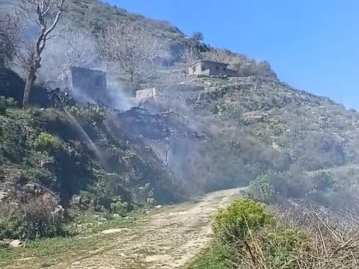 Φωτιά σε δασική έκταση στην Μάνη.(φωτό-βίντεο)