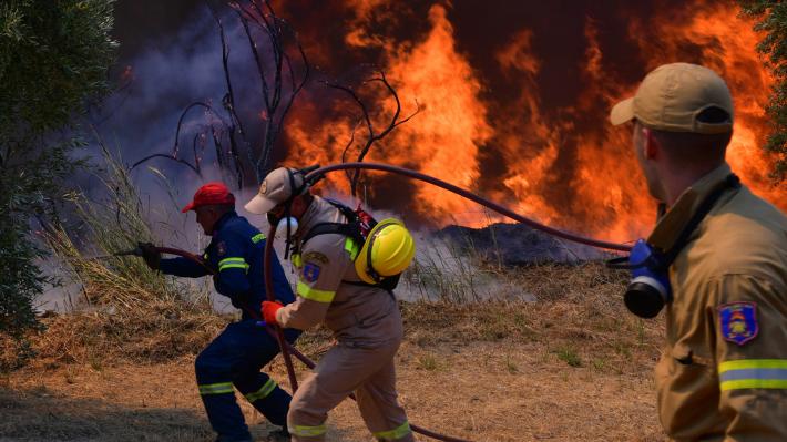 Μεγάλη πυρκαγιά στο Κρυονέρι Κορινθίας - Ισχυρές δυνάμεις της Πυροσβεστικής στο σημείο