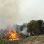 Πυρκαγιά σε δασική έκταση στα Αθίκια Κορινθίας