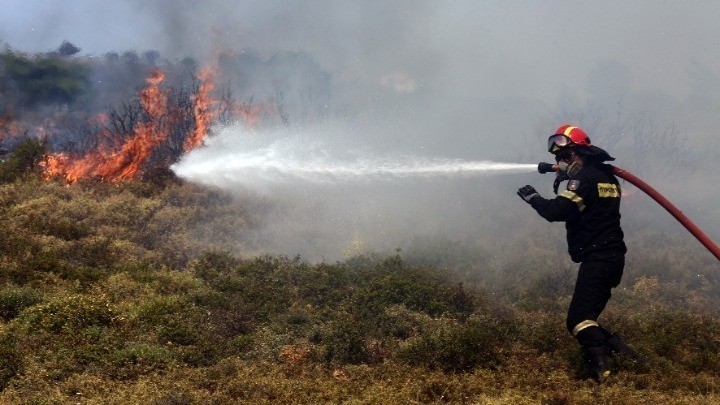 Πυρκαγιά σε αγροτική έκταση στον Μεγάλο βάλτο Κορινθίας