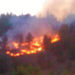 Πυρκαγιά εν υπαίθρω στον Λόφο Κατακουζηνού στο Γαλάτσι Αττικής