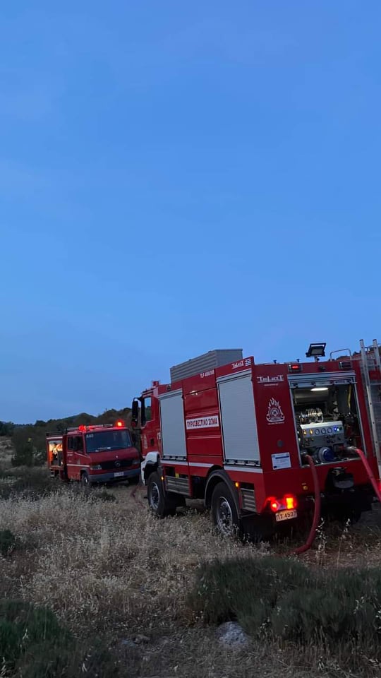 Πυρκαγιά σε χορτολιβαδική έκταση στην Άνω Γλυφάδα (Φωτό)