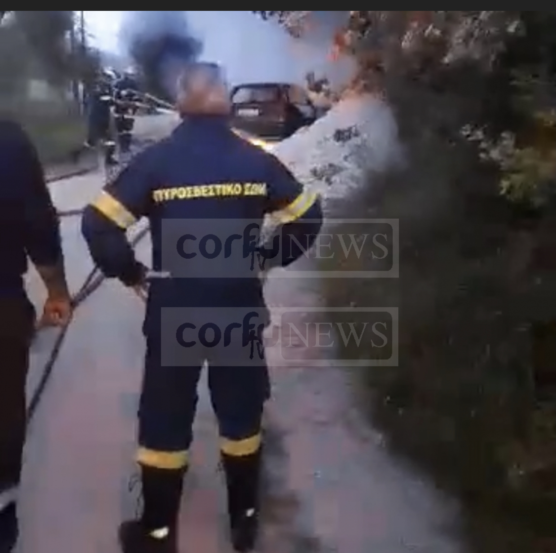 Κέρκυρα: Πυρκαγιά σε αυτοκίνητο στην Ρόδα Καρουσάδων