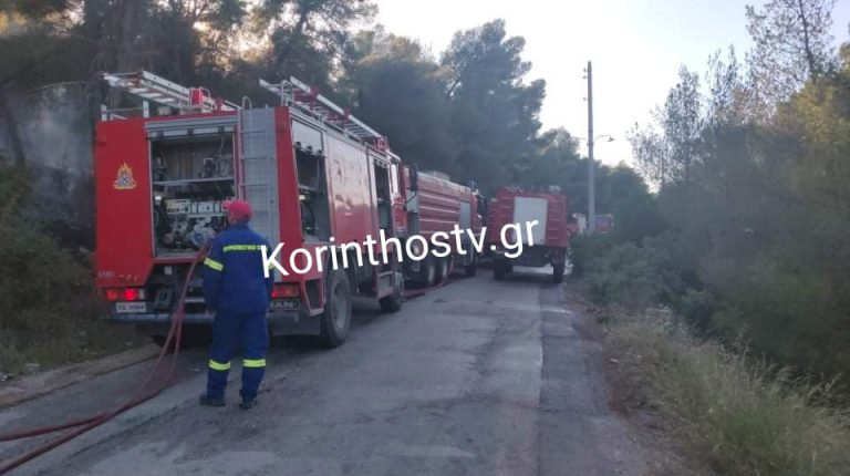 Υπό μερικό έλεγχο τέθηκε η πυρκαγιά σε δασική έκταση στις Κεχριές Κορινθίας