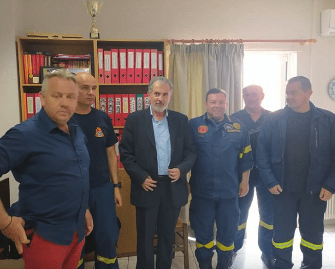 Επίσκεψη Χρ. Γκόκα στην Πυροσβεστική Υπηρεσία Άρτας