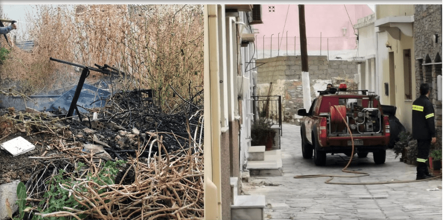 Σύρος: Πυρκαγιά σε οικοπεδικό χώρο στην περιοχή του Βροντάδου