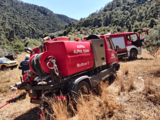 Πυρκαγιά σε δασική έκταση στο Μεγάλο Αμόνι Σοφικού στην Κόρινθο