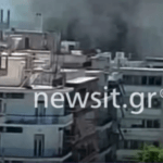 Πυρκαγιά σε υπαίθριο χώρο στην περιοχή της Ακαδημίας Πλάτωνος (Βίντεο)