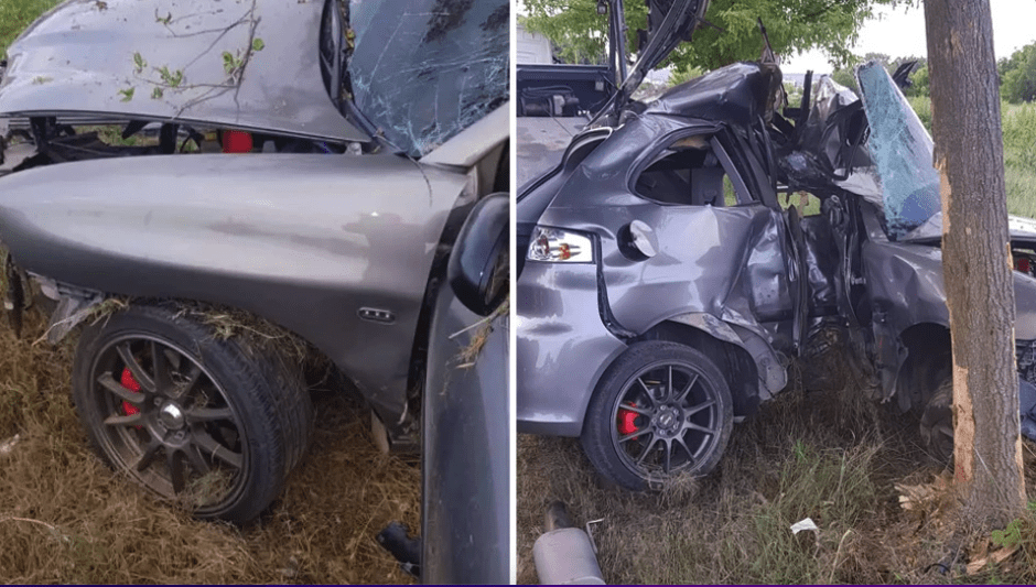 Σοκαριστικό τροχαίο στην Πτολεμαΐδα: Αυτοκίνητο καρφώθηκε σε δέντρο