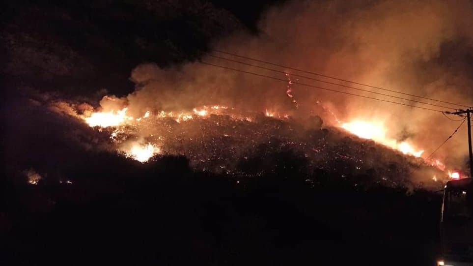 Πυρκαγιά σε χαμηλή Βλάστηση στις Αχαρνές Αττικής