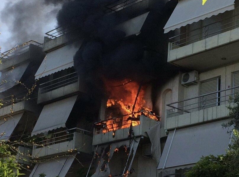 Πυρκαγιά σε διαμέρισμα επί της οδού Παρίτση στο Νέο Ψυχικό