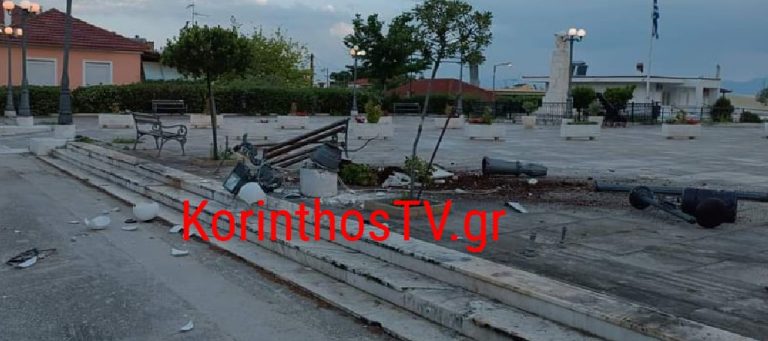 Γυαλιά καρφιά τα έκανε οδηγός στο προαύλιο εκκλησίας στο Λέχαιο Κορινθίας