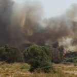 Πυρκαγιά εν κίνησει σε φορτηγό στη σήραγγα των Τεμπών