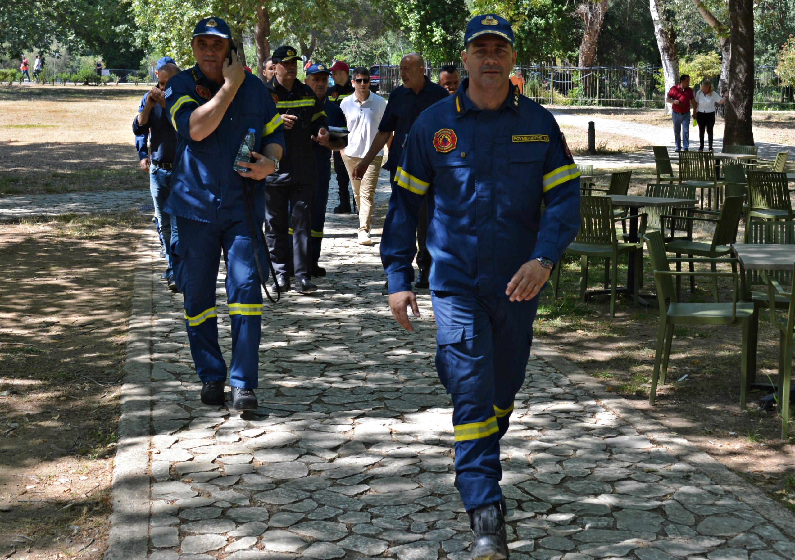 Με επιτυχία πραγματοποιήθηκε μεγάλη άσκηση οργανωμένης προληπτικής απομάκρυνσης επισκεπτών στην Αρχαία Ολυμπία