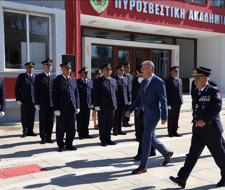 Τελετή ορκωμοσίας αποφοίτων Ανθυποπυραγών εκ Πυρονόμων της Σχολής Επιμόρφωσης και Μετεκπαίδευσης της Πυροσβεστικής Ακαδημίας