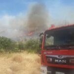 Φωτογραφικό στιγμιότυπο από την δασική πυρκαγιά στο Καμπί Ζακύνθου