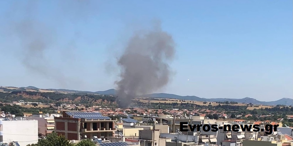 Πυρκαγιά στις παρυφές της πόλης στην περιοχή Άβαντος Αλεξανδρούπολης