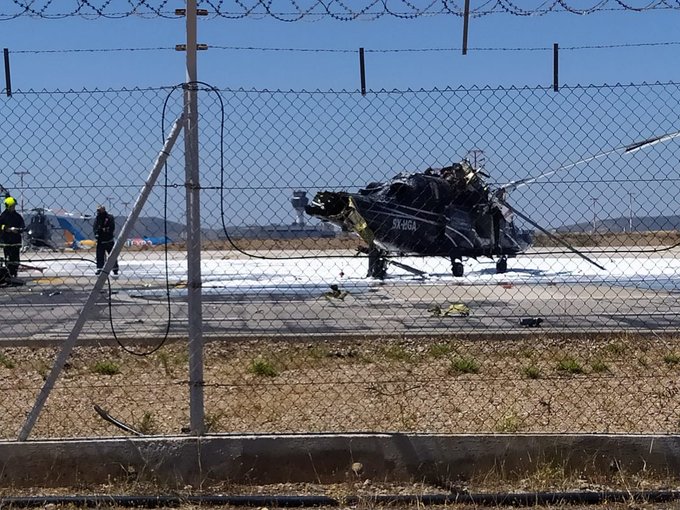 Πυρκαγιά σε ελικόπτερο στο Ελευθέριος Βενιζέλος
